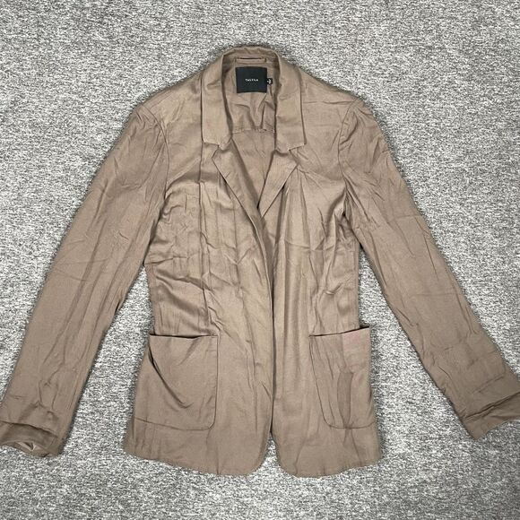 Talula Blazer Womens Size 2‎ Brown Lightweight Career Core Rayon Jacket - Picture 1 of 13